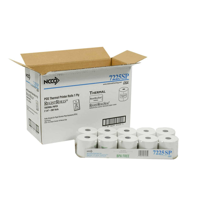 National Checking 7225-40 2.25" x 40' Thermal Register Roll National Checking