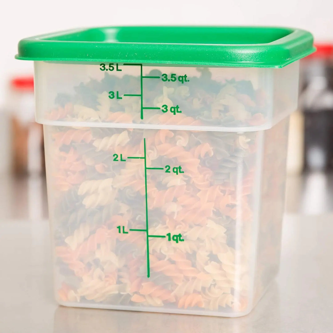 Cambro 4SFSPP-190 4 Qt Green Square Translucent Container