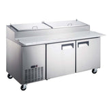 Adcraft GRPZ-2D Grista's 2 Door Pizza Prep Table with 2 Shelves