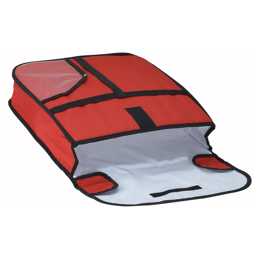 Winco BGPZ-18 Red Insulated Delivery Bag 18" x 18" x 5"