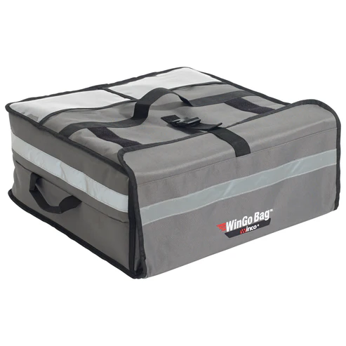Winco WinGo Bag BGPZ-1909 Medium Gray Insulated Pizza Bag 19" x 19" x 9"