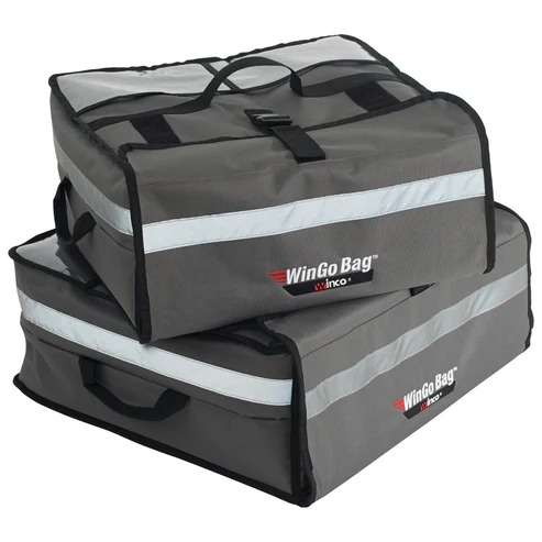 Winco WinGo Bag BGPZ-1909 Medium Gray Insulated Pizza Bag 19" x 19" x 9"