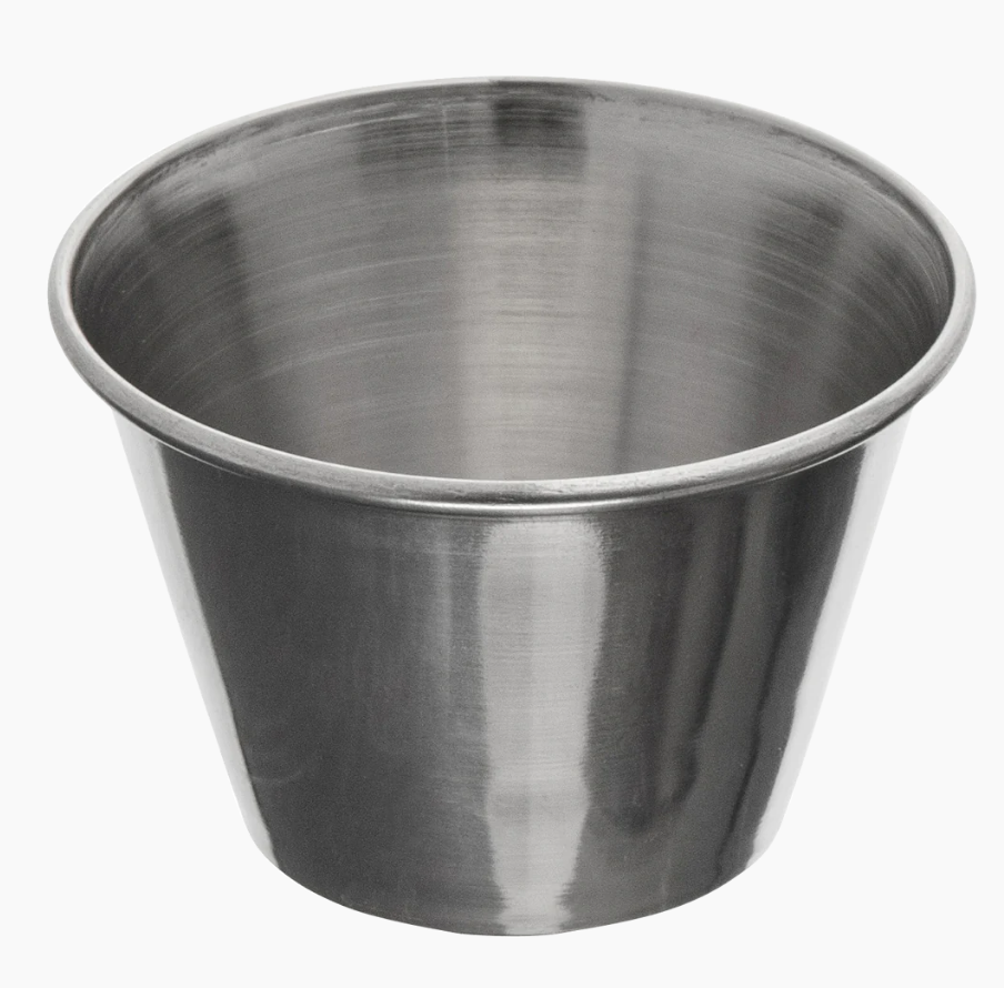 Browne Foodservice 515059 2.5 oz Stainless Steel Sauce Cup