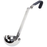 Vollrath 4980622 6 oz Stainless Steel Ladle with Black Ergo Grip Handle