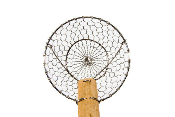 Town 42612 12" SS Mesh Skimmer with 19" Bamboo Handle Town