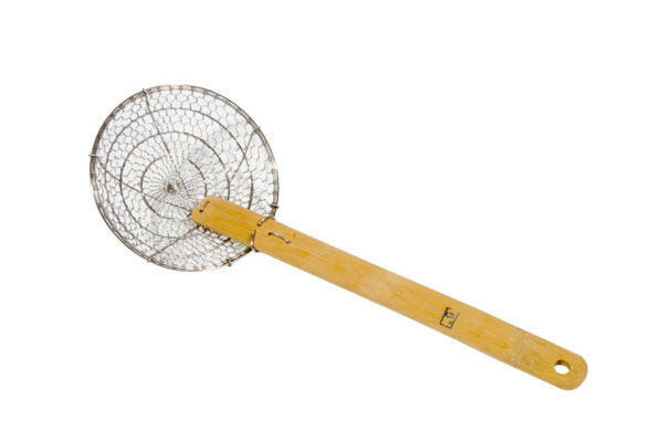Town 42612 12" SS Mesh Skimmer with 19" Bamboo Handle Town
