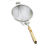Tablecraft 1024 33.5" Reinforced Wood Handle Medium Mesh Strainer