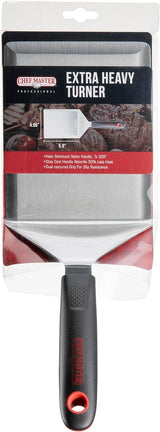 Chef Master 90286 Stainless Steel Extra Heavy High Heat Turner 5.9" x 4.96"