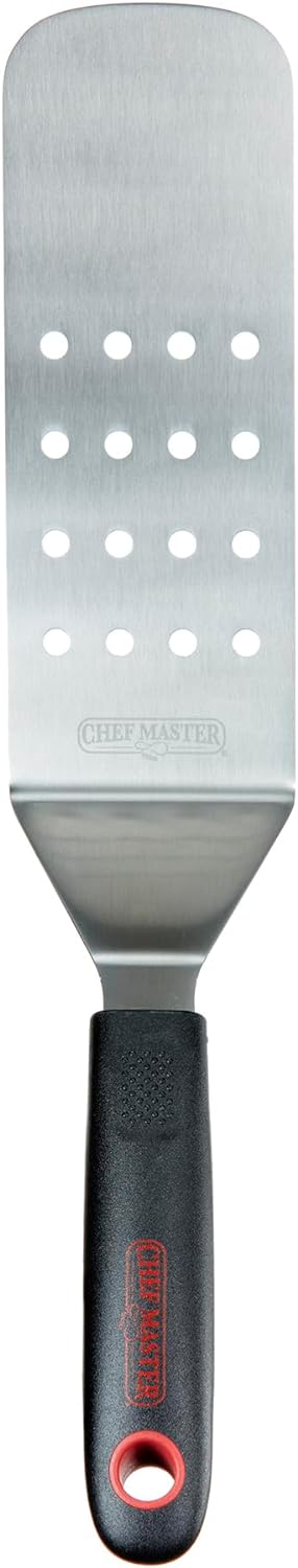 Chef Master 90285 Stainless Steel Perforated Flexible High Heat Turner 7.6" x 2.87"