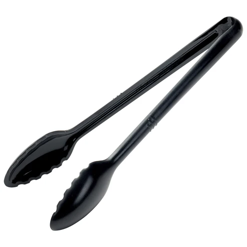 Winco CVST-12K 12" Black Polycarbonate Serving Tong