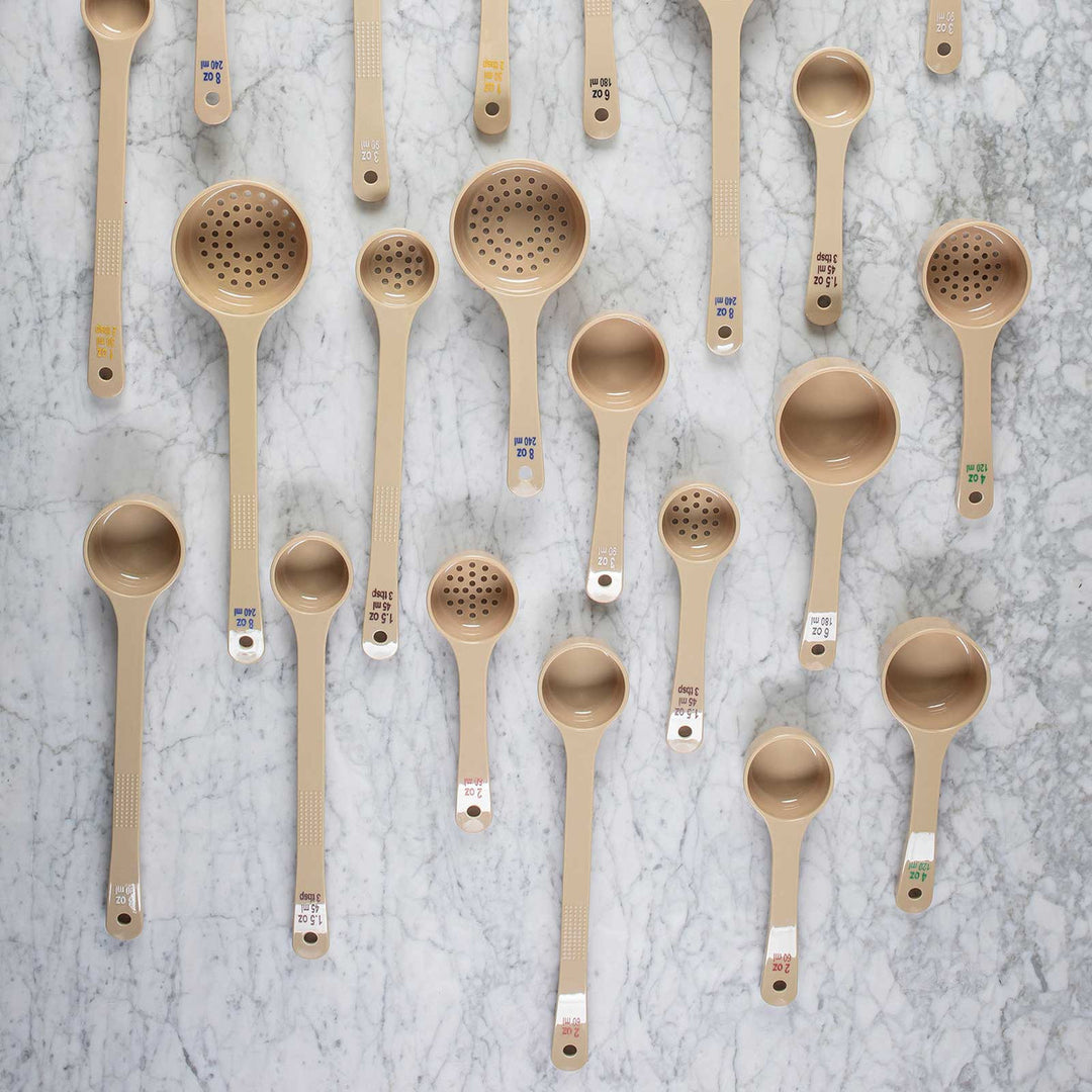 Tablecraft 10642 3 oz Portion Short Handle Solid Spoon