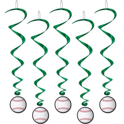 Beistle 40" Baseball Whirls 5/Pack Beistle