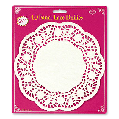Beistle 50540-W6 6.5" White Doilies 40/Pack