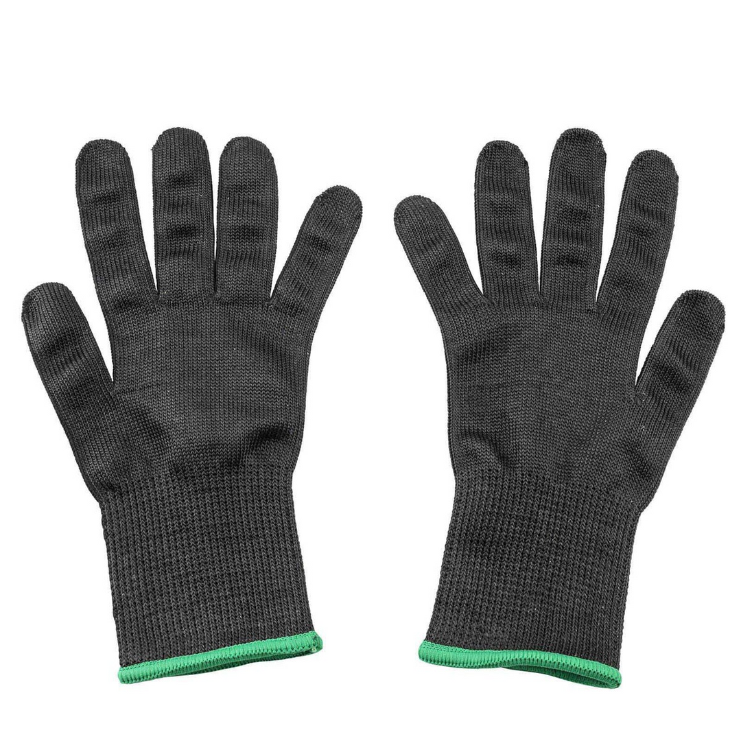Tablecraft The Protector 11209 Medium Cut Resistant Black and Green Gloves