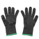Tablecraft The Protector 11209 Medium Cut Resistant Black and Green Gloves