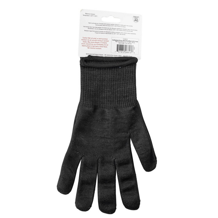 Tablecraft The Protector 11211 Extra Large Cut Resistant Black Gloves