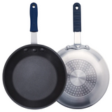 Winco AFPI-8NH Induction Ready Aluminum Fry Pan with Stainless Steel Bottom, Non-Stick 8"