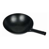 Winco WOK-34 14" Black Carbon Steel Wok