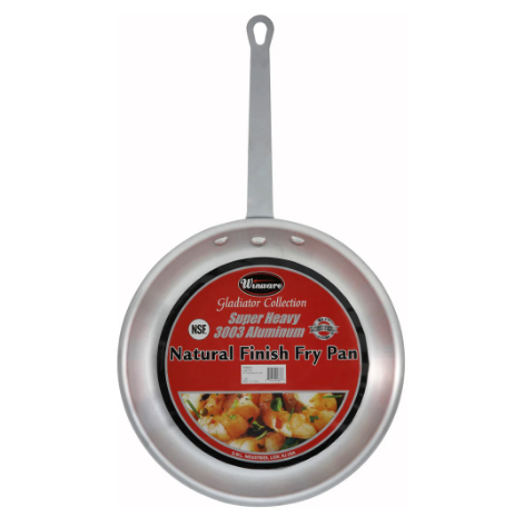 Winco AFP-7A Aluminum Fry Pan, Gladiator, Natural Finish 7"