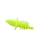 Fluorescent Yellow Flexible Poly Budget Pourers 12/Bag