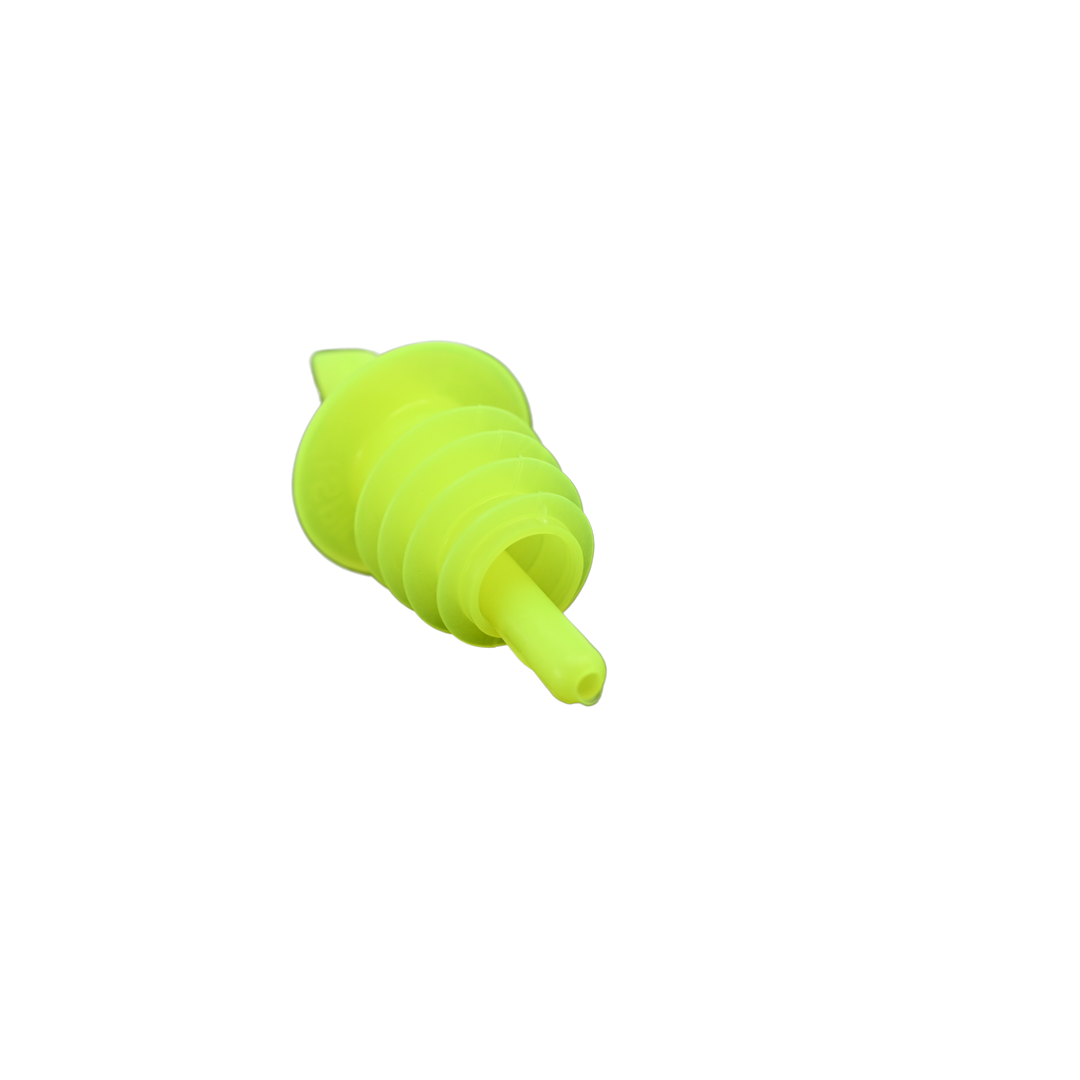 Fluorescent Yellow Flexible Poly Budget Pourers 12/Bag