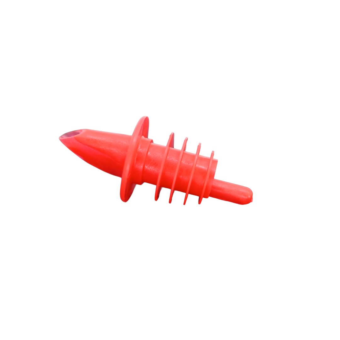 Scarlet Red Flexible Poly Budget Pourers 12/Bag