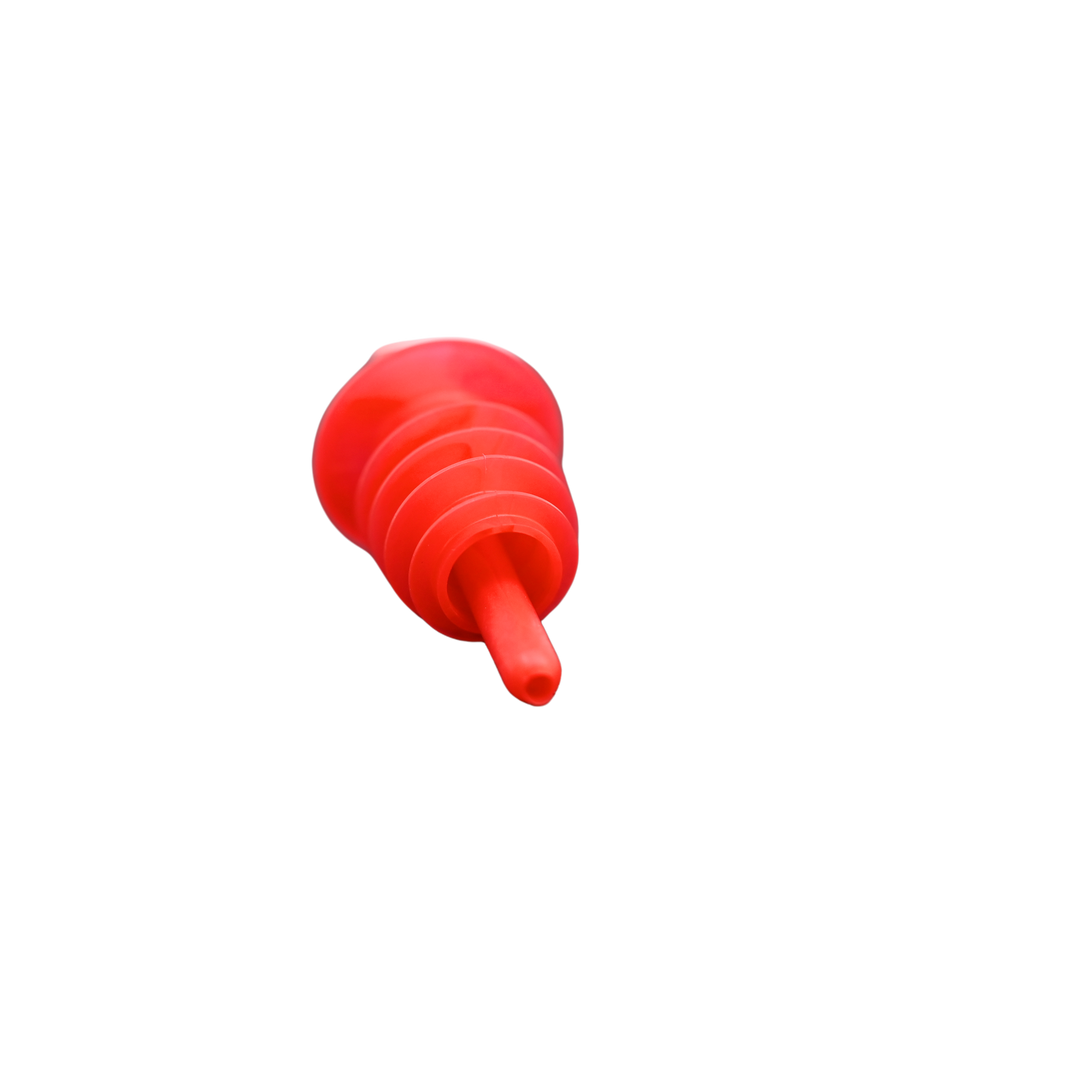 Scarlet Red Flexible Poly Budget Pourers 12/Bag