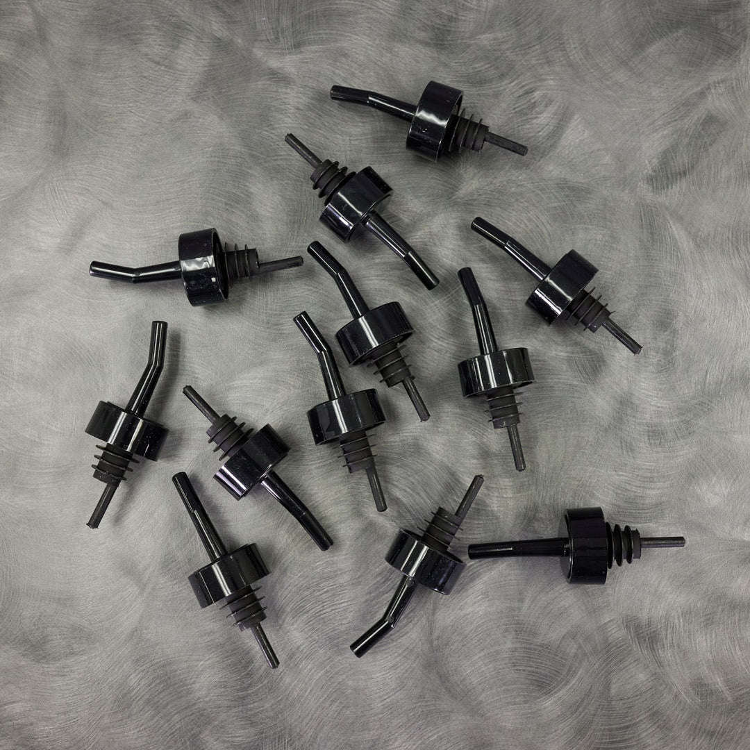 Spill-Stop 320-02 Whiskey Gate Black Collar Pourer 12/Pack