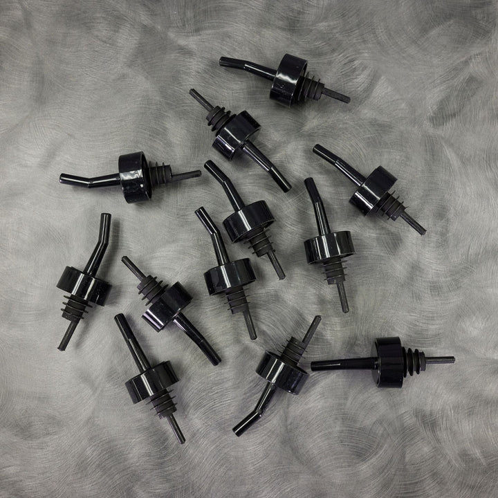 Spill-Stop 320-02 Whiskey Gate Black Collar Pourer 12/Pack Spill-Stop