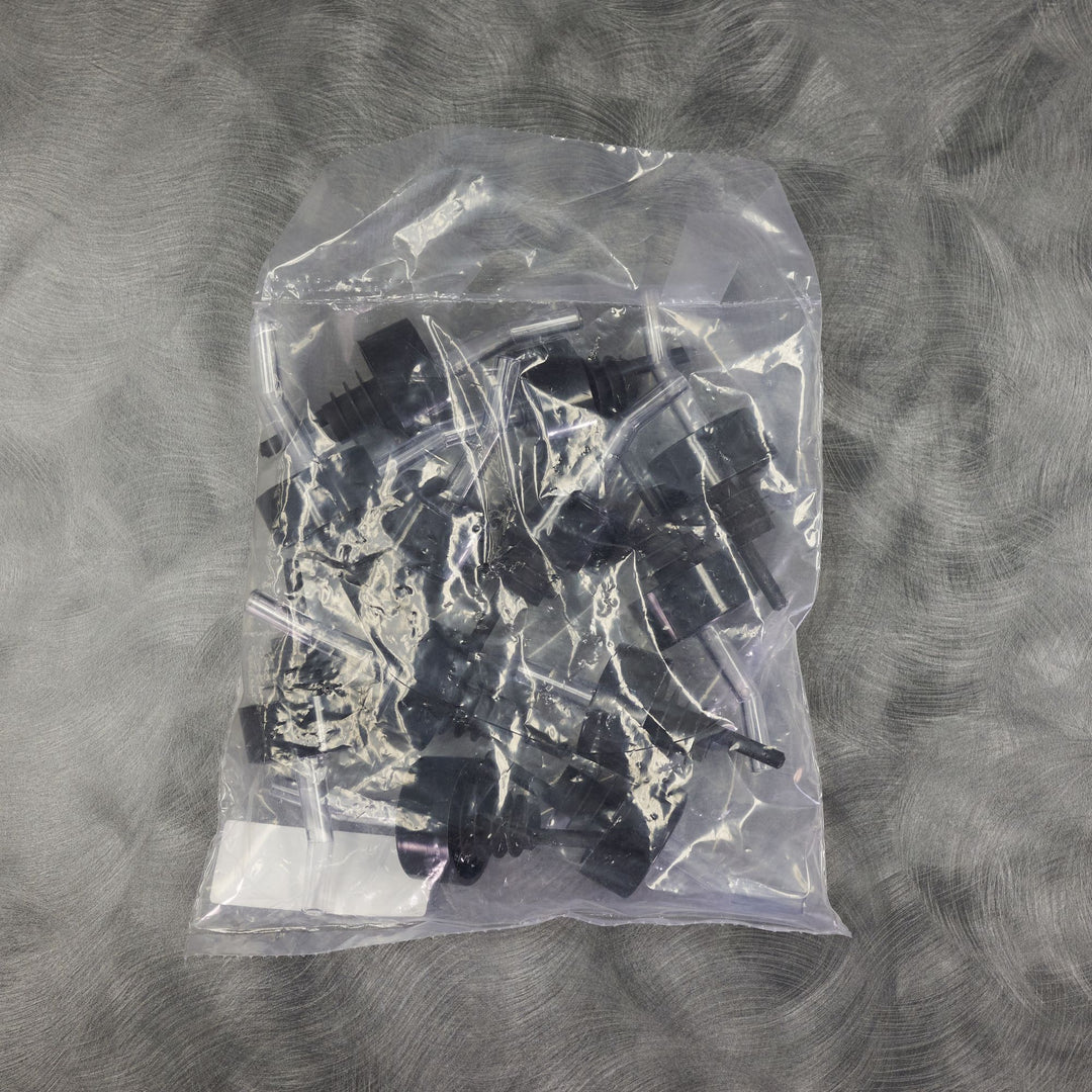 Spill-Stop 320-01 Whiskey Gate Clear/Black Collar Pourer 12/Pack