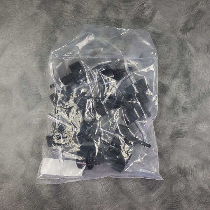 Spill-Stop 320-01 Whiskey Gate Clear/Black Collar Pourer 12/Pack