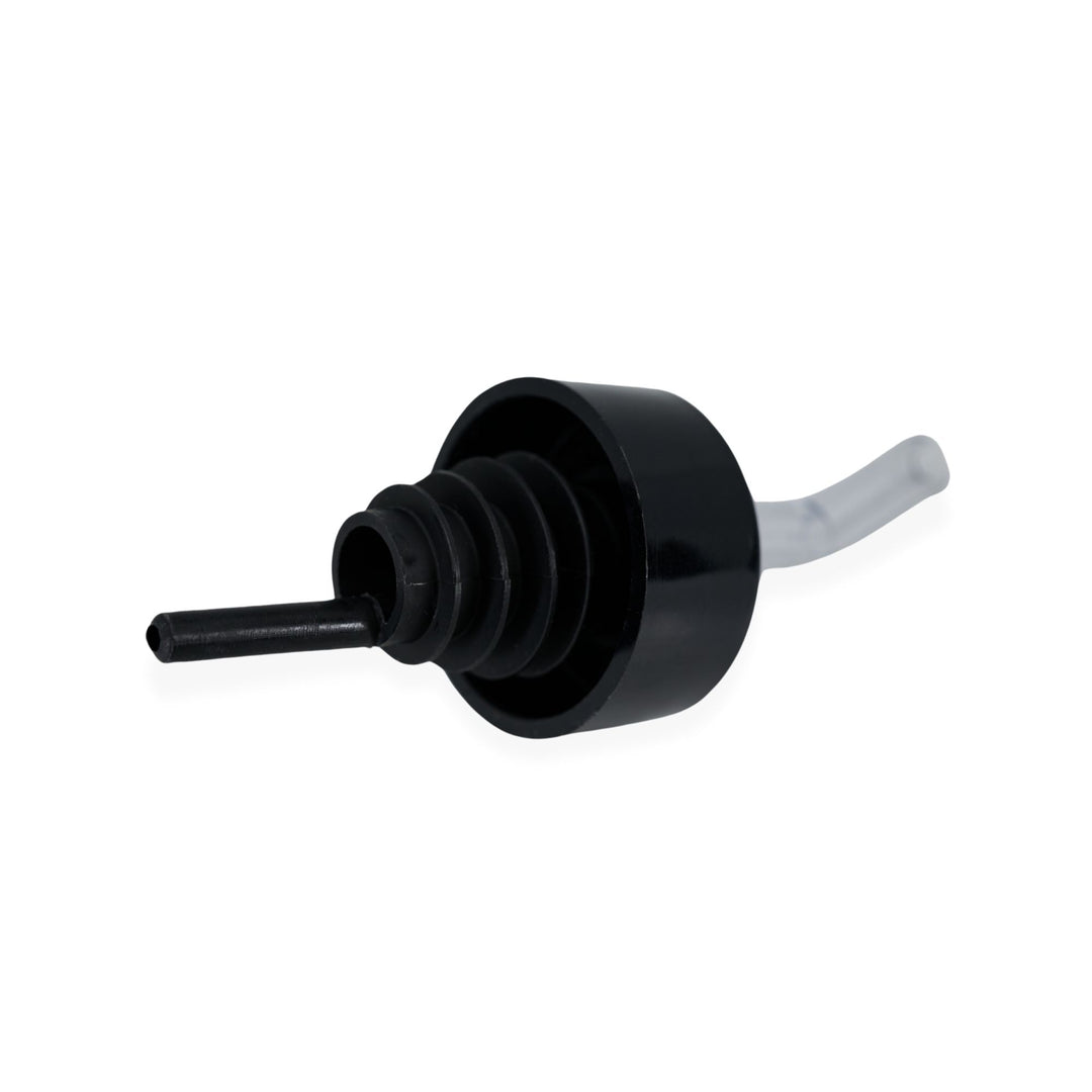 Spill-Stop 320-01 Whiskey Gate Clear/Black Collar Pourer 12/Pack