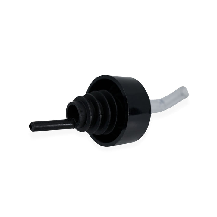 Spill-Stop 320-01 Whiskey Gate Clear/Black Collar Pourer 12/Pack