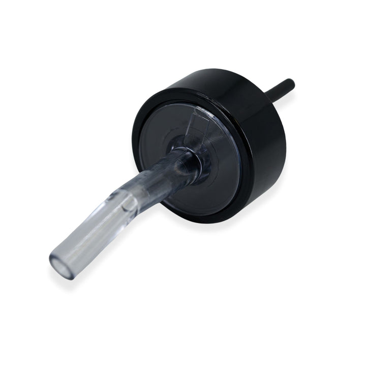 Spill-Stop 320-01 Whiskey Gate Clear/Black Collar Pourer 12/Pack