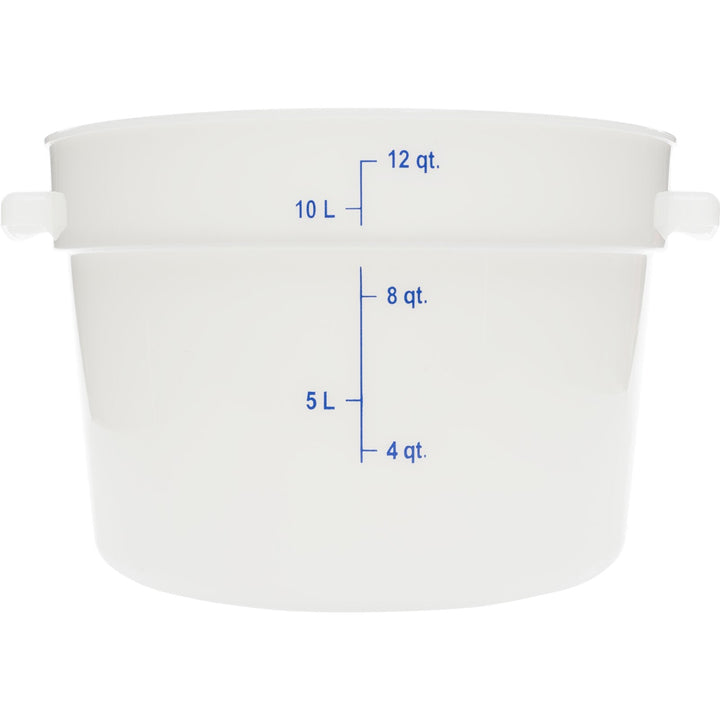 Carlisle StorPlus 1097702 12 qt Round White Food Storage Container Carlisle
