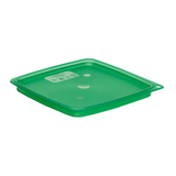 Cambro SFC2FPPP265 FreshPro Camsquares Green Square Easy Seal Lid for 2 and 4 qt Food Containers