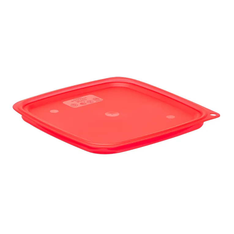 Cambro SFC6FPPP266 FreshPro Camsquares Red Square Easy Seal Lid for 6 and 8 qt Food Containers