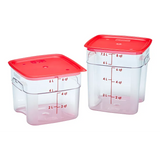 Cambro SFC6FPPP266 FreshPro Camsquares Red Square Easy Seal Lid for 6 and 8 qt Food Containers