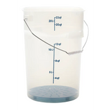 Cambro FreshPro CamRounds PWB22PROPP 22 qt Round Pail with Bail