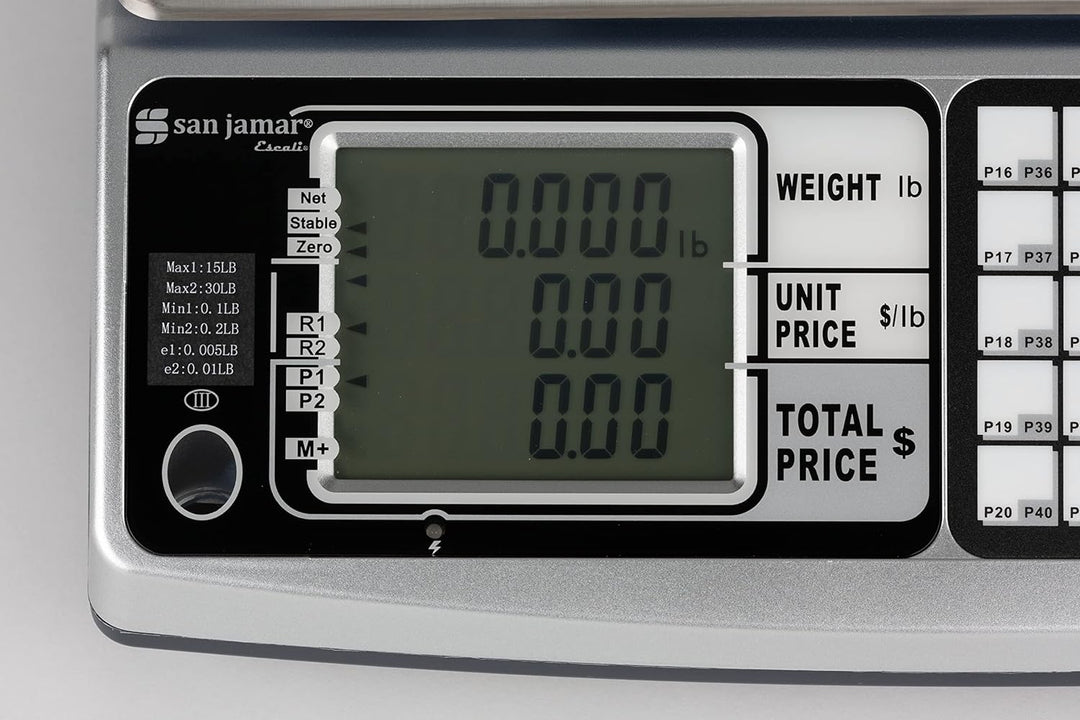 San Jamar 30# Escali Legal for Trade Digital Price Computing Scale San Jamar