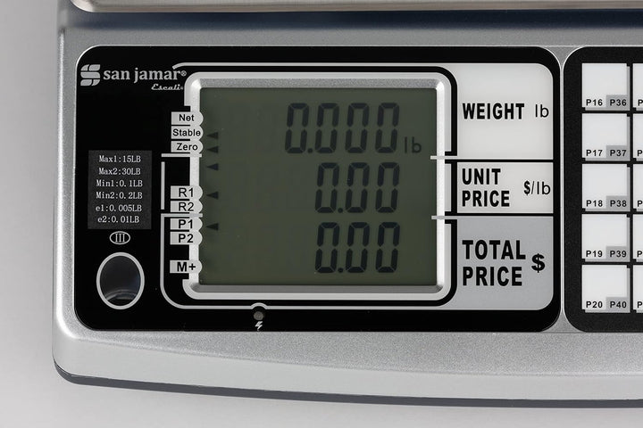 San Jamar 30# Escali Legal for Trade Digital Price Computing Scale San Jamar