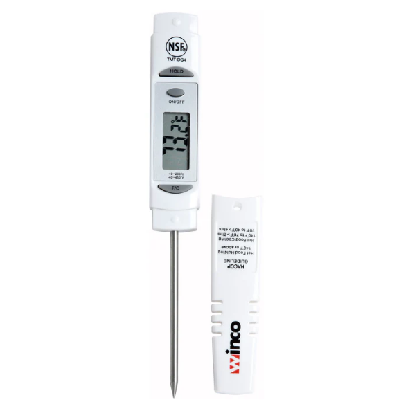 Winco TMT-DG4 -40 F - 450F Digital Thermometer, 1-1/4" LCD, 3-1/8" Probe, White Winco