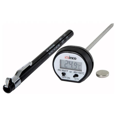 Winco TMT-DG1 -40 F - 302 F Digital Thermometer, 15/16" LCD, 4-3/4" Probe Winco