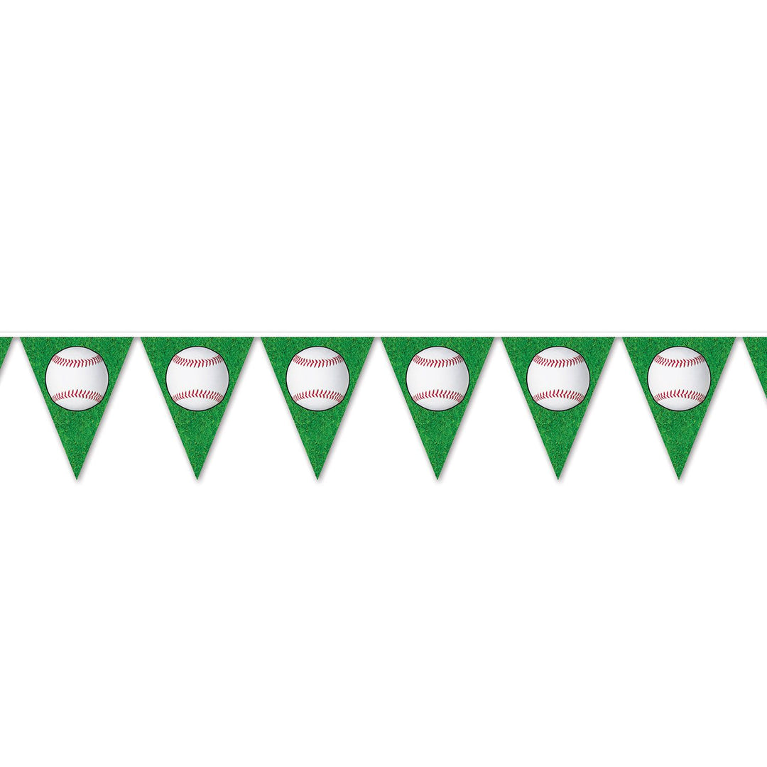 Beistle 53661 12' Baseball Pennant Banner