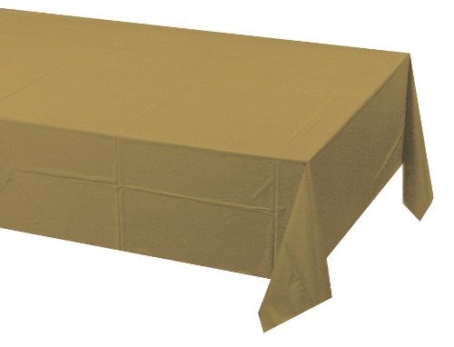 54" X 108" Gold Plastic Table Covers