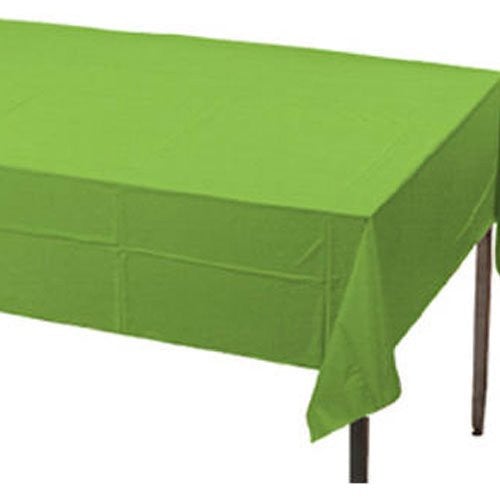 54" X 108" Lime Plastic Table Covers