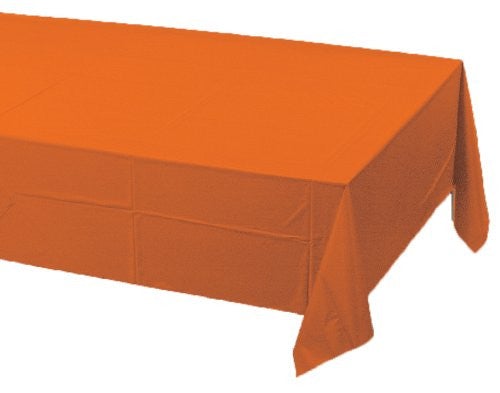 54" X 108" Sunkissed Orange Paper Table Covers