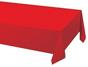54" X 108" Red Plastic Table Covers
