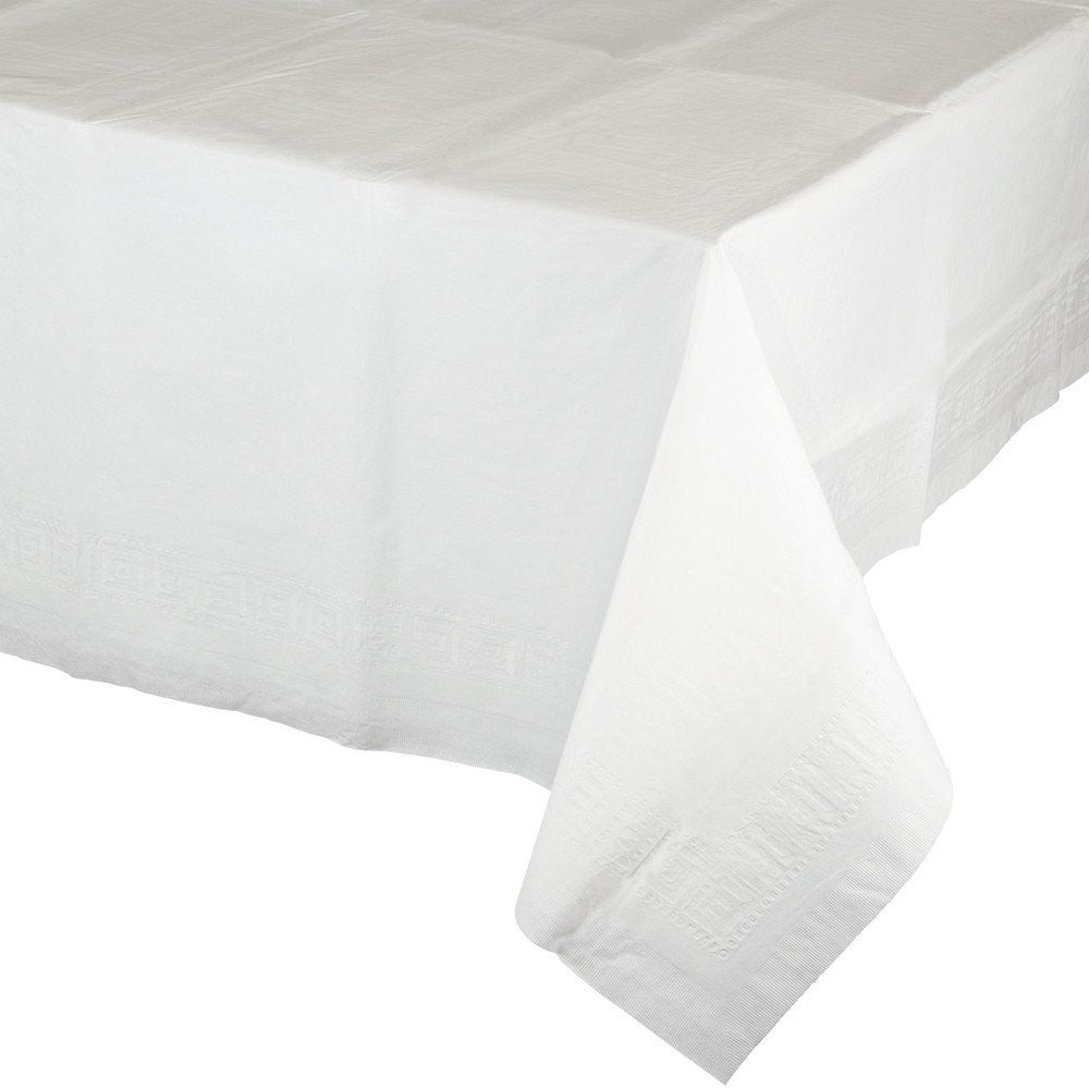 54" X 108" White Paper Table Covers
