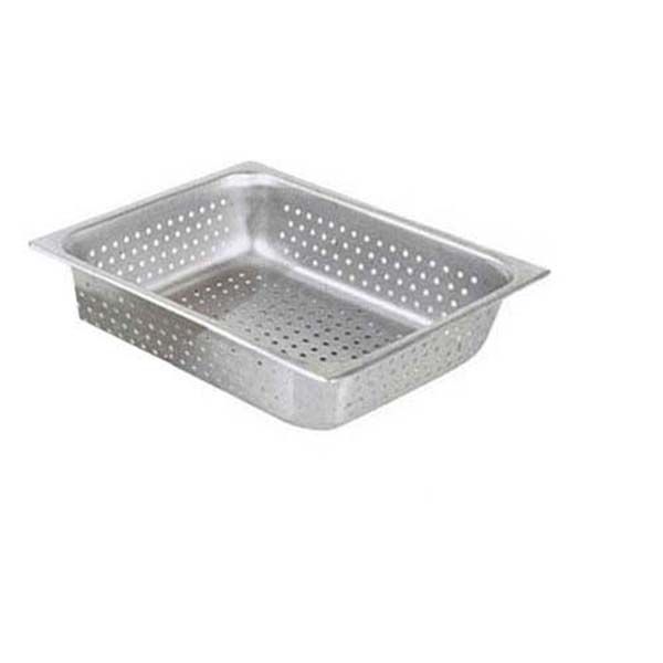 Adcraft PP-200H4 Half Size Stainless Steel 4" Perforated Steam Table Pan